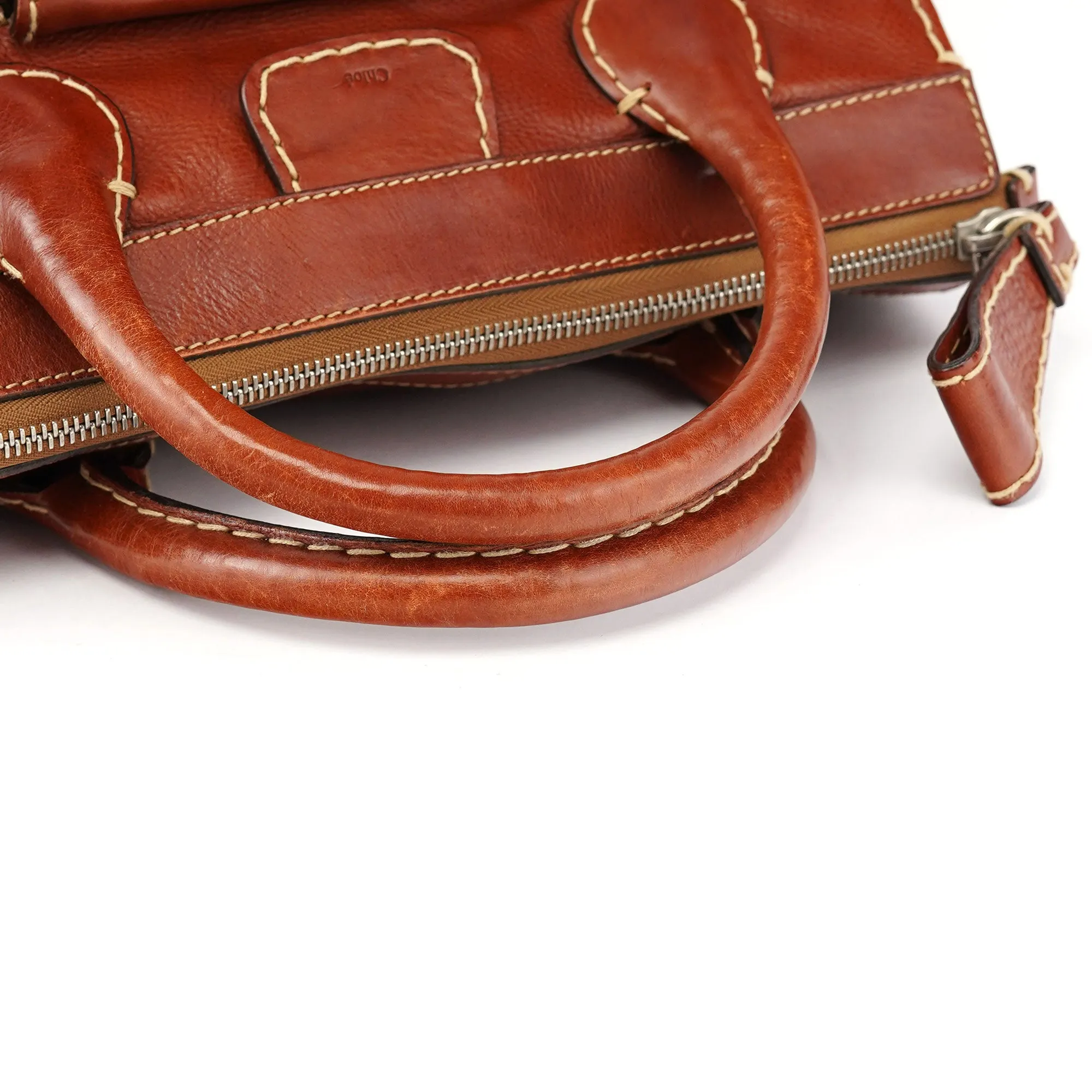 Brown Leather Edith Tote Bag