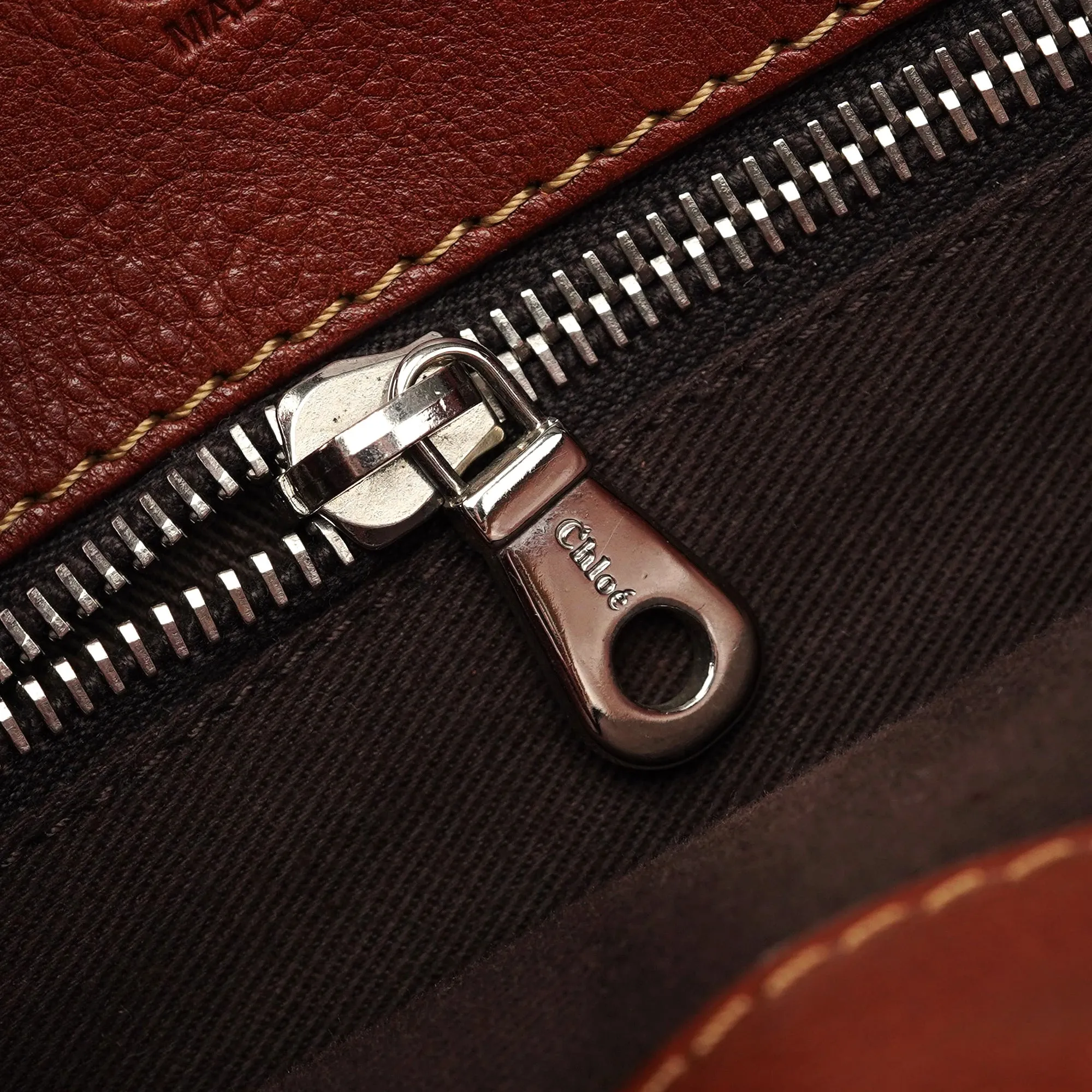 Brown Leather Edith Tote Bag