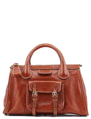 Brown Leather Edith Tote Bag