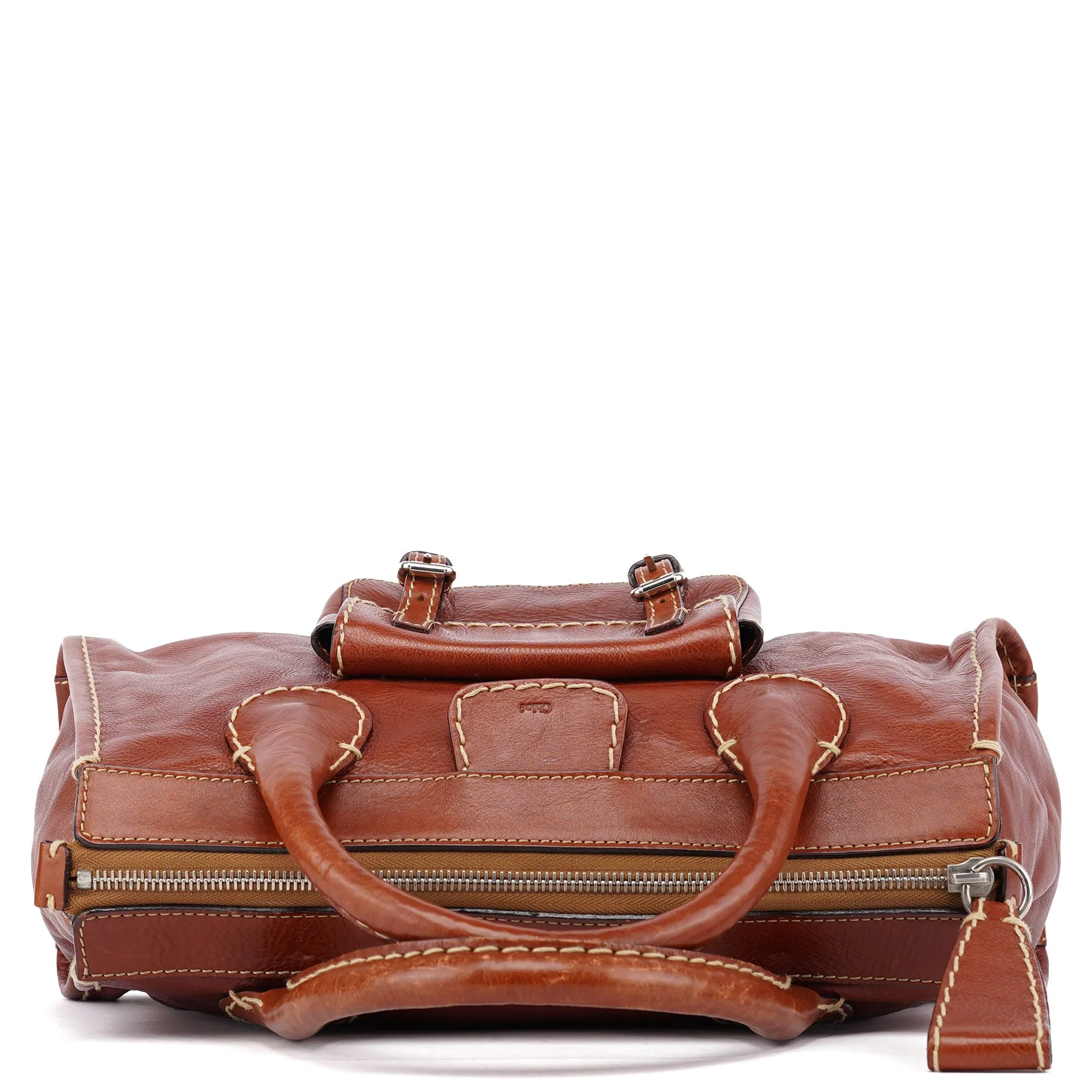 Brown Leather Edith Tote Bag