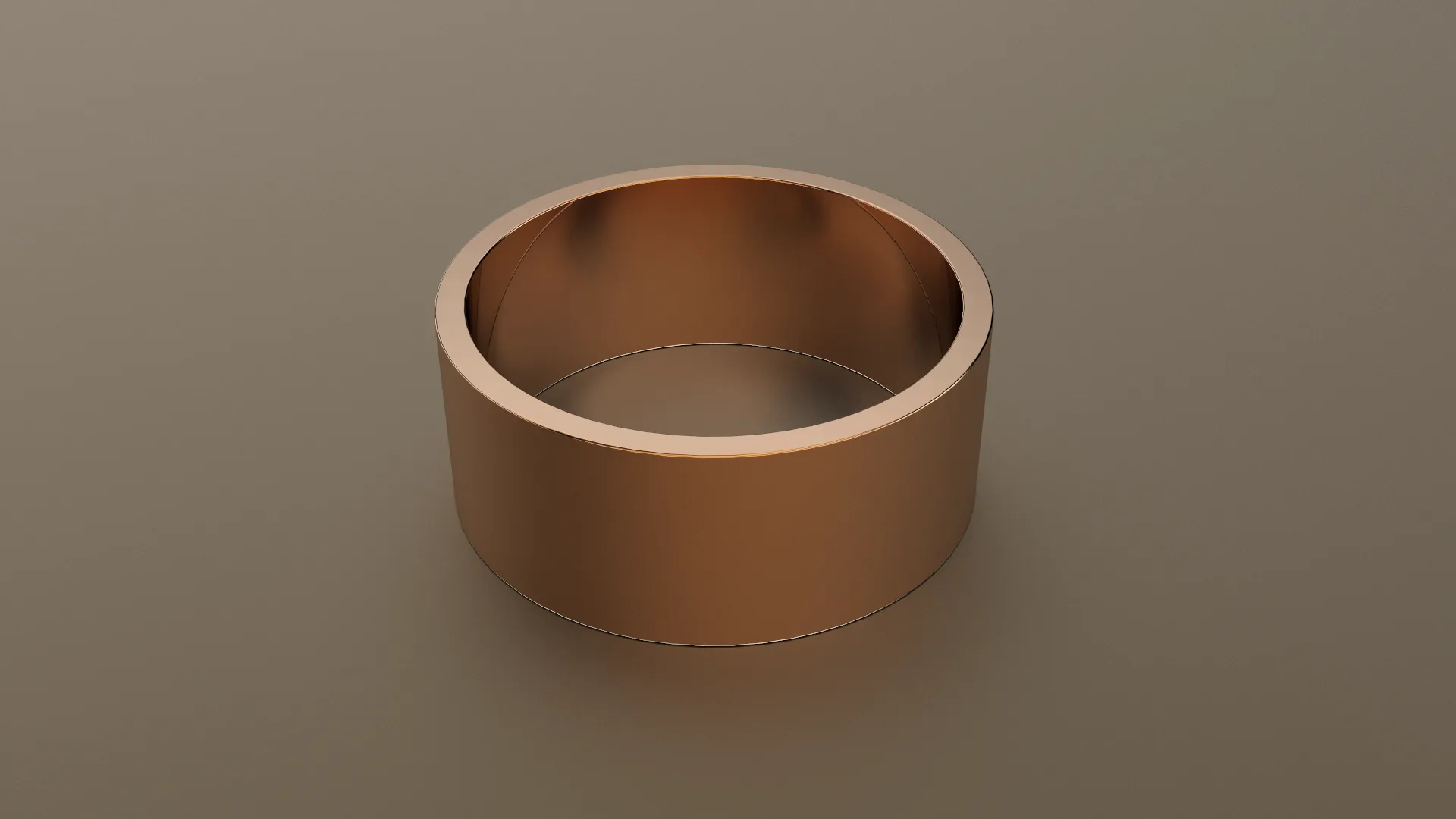Brushed Rose Gold 9mm Flat Wedding Band