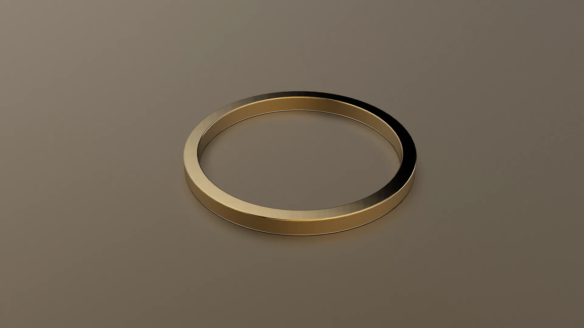 Brushed Yellow Gold 1.5mm Flat Wedding Band