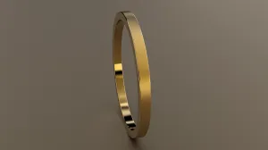 Brushed Yellow Gold 1.5mm Flat Wedding Band