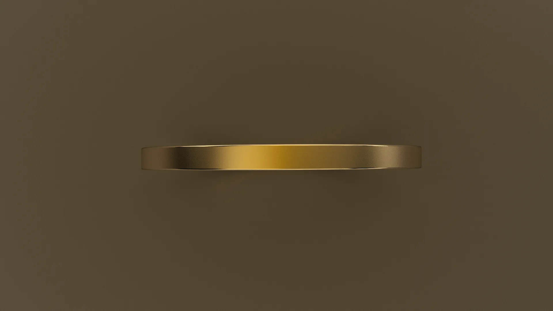 Brushed Yellow Gold 1.5mm Flat Wedding Band