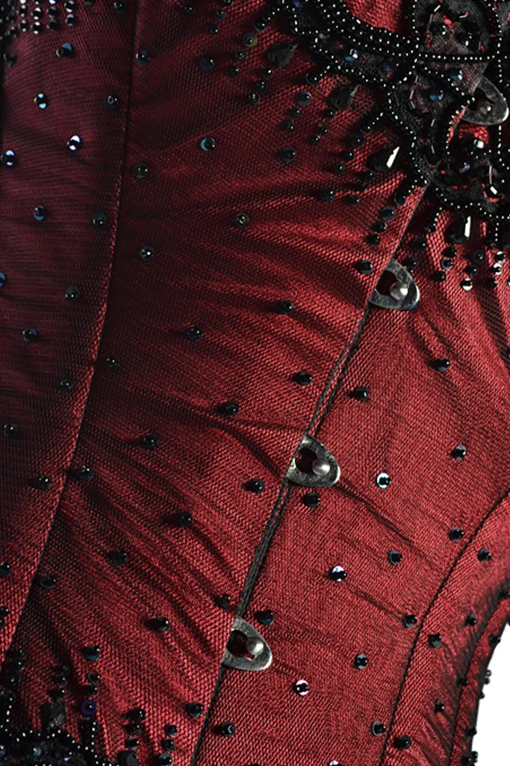 Burgundy Satin Couture Corset