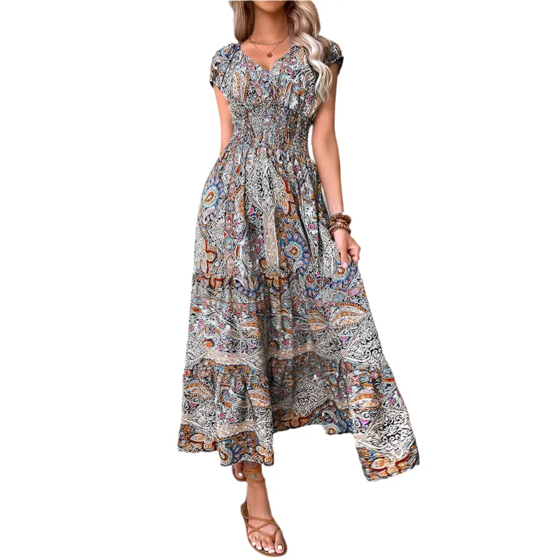 Camilla – Vintage Bohemian Maxi Dress for Women