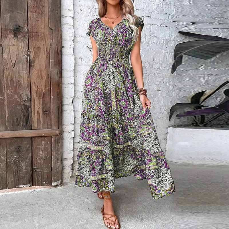 Camilla – Vintage Bohemian Maxi Dress for Women