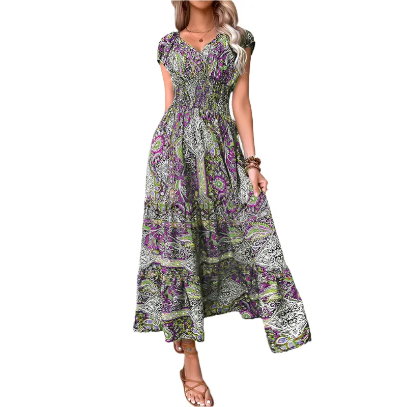 Camilla – Vintage Bohemian Maxi Dress for Women