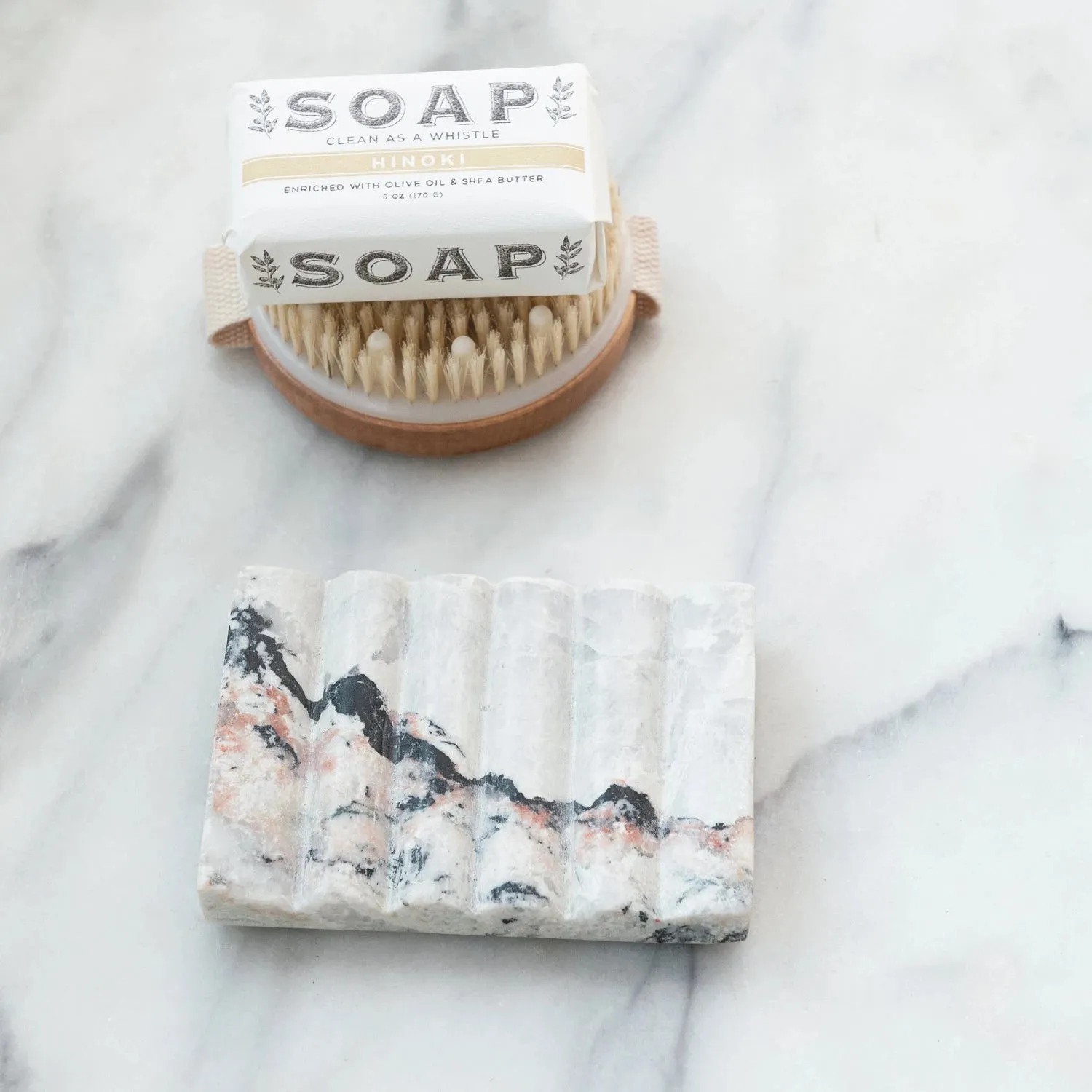 Carved Marble Soap Dish (Each One Will Vary)
