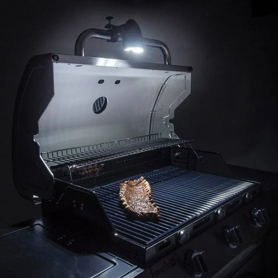 Char-Broil LED Grill Handle Light! Two direction swivel Lid handle clamp! Battery Operated!