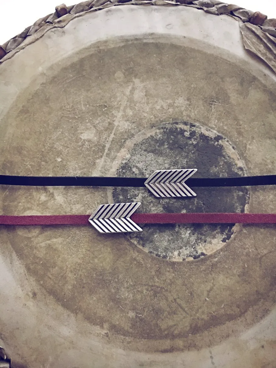 chevron arrow choker necklace