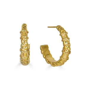 Chunky Braided Hoops - Gold