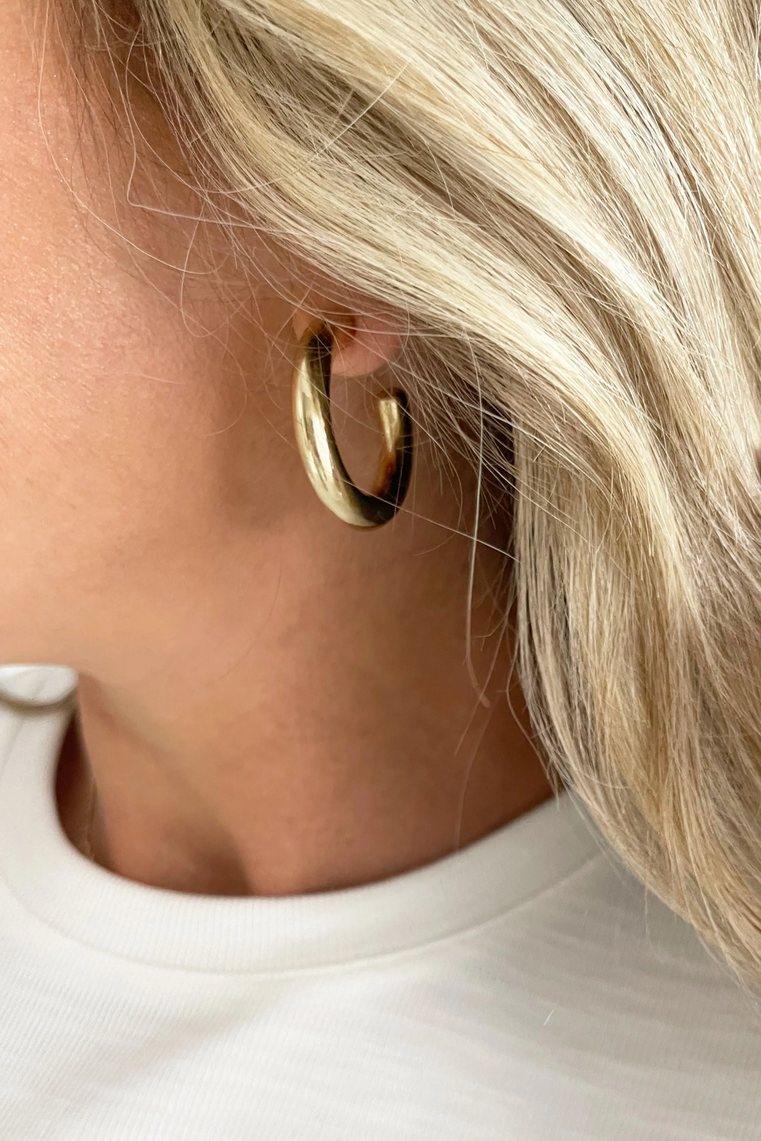 Chunky Metal Hoop Earring