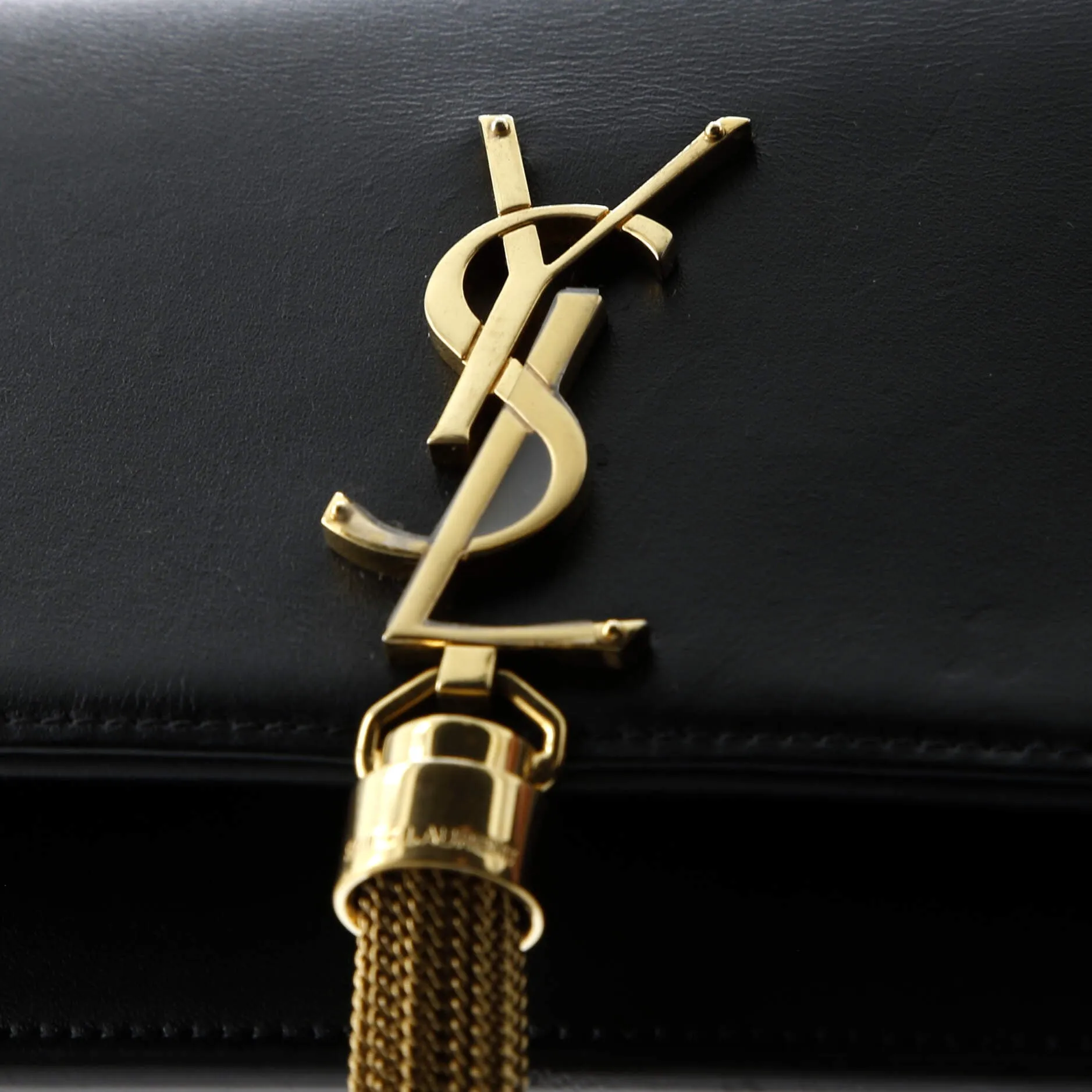 Classic Monogram Tassel Chain Wallet Leather