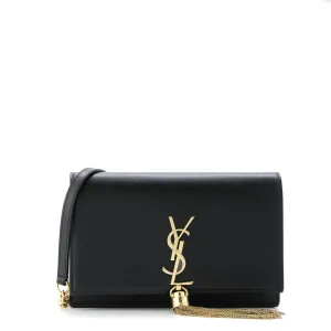 Classic Monogram Tassel Chain Wallet Leather