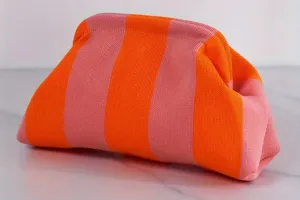 Clutch ~ Makeup Bag ~ Nude Pink Stripe