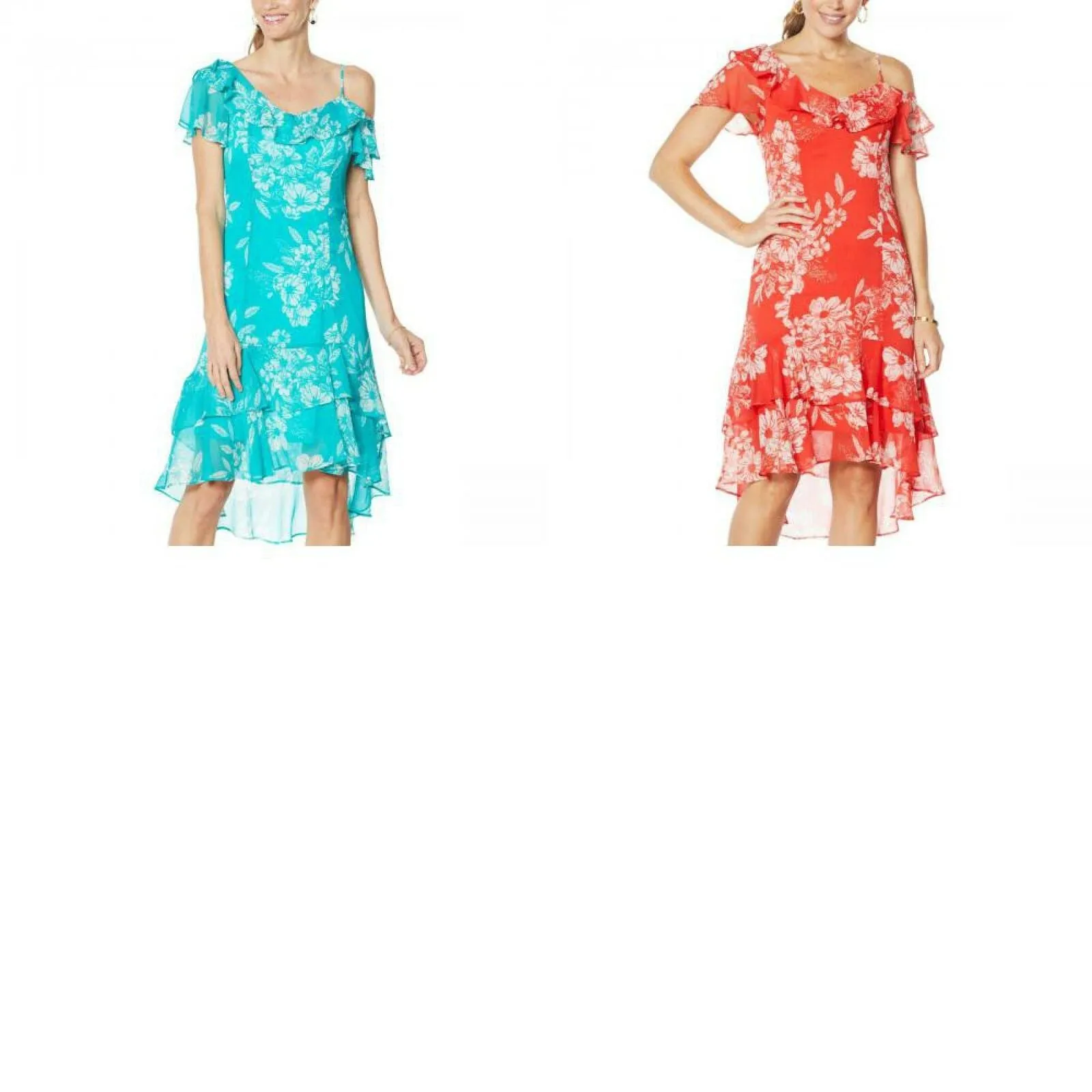 Colleen Lopez Women's One Shoulder Hi Low Ruffle Dress