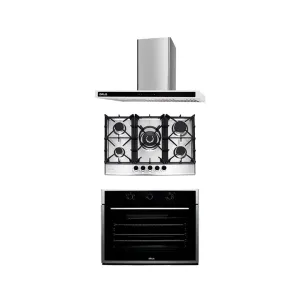 COMBO B PREMIUM - DRIJA - 76CM / 30” - ACERO(Estufa, Horno y Extractor).