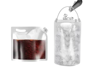 Combo Set of Clear 1/2 Gallon Beverage Bag   Ice Bag  for $79 only (Case of 100/Each)