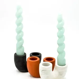Concrete Candle Holder Duo