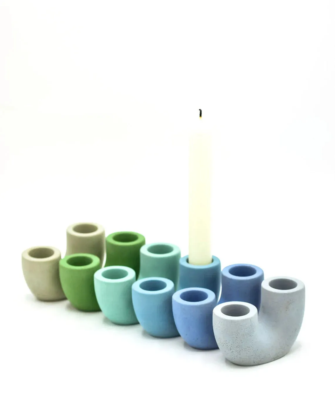 Concrete Candle Holder Duo