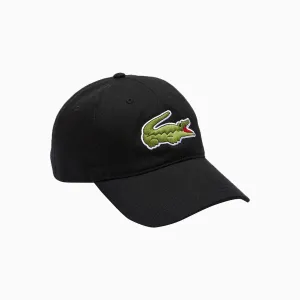 Contrast Strap And Oversized Crocodile Cotton Cap