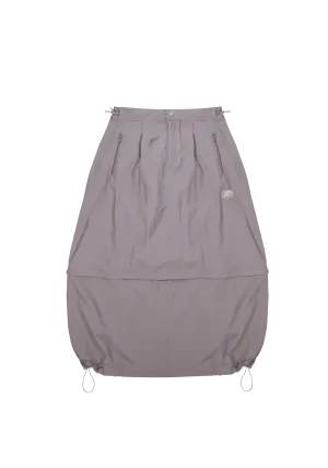 Convertible Nylon Skirt Charcoal