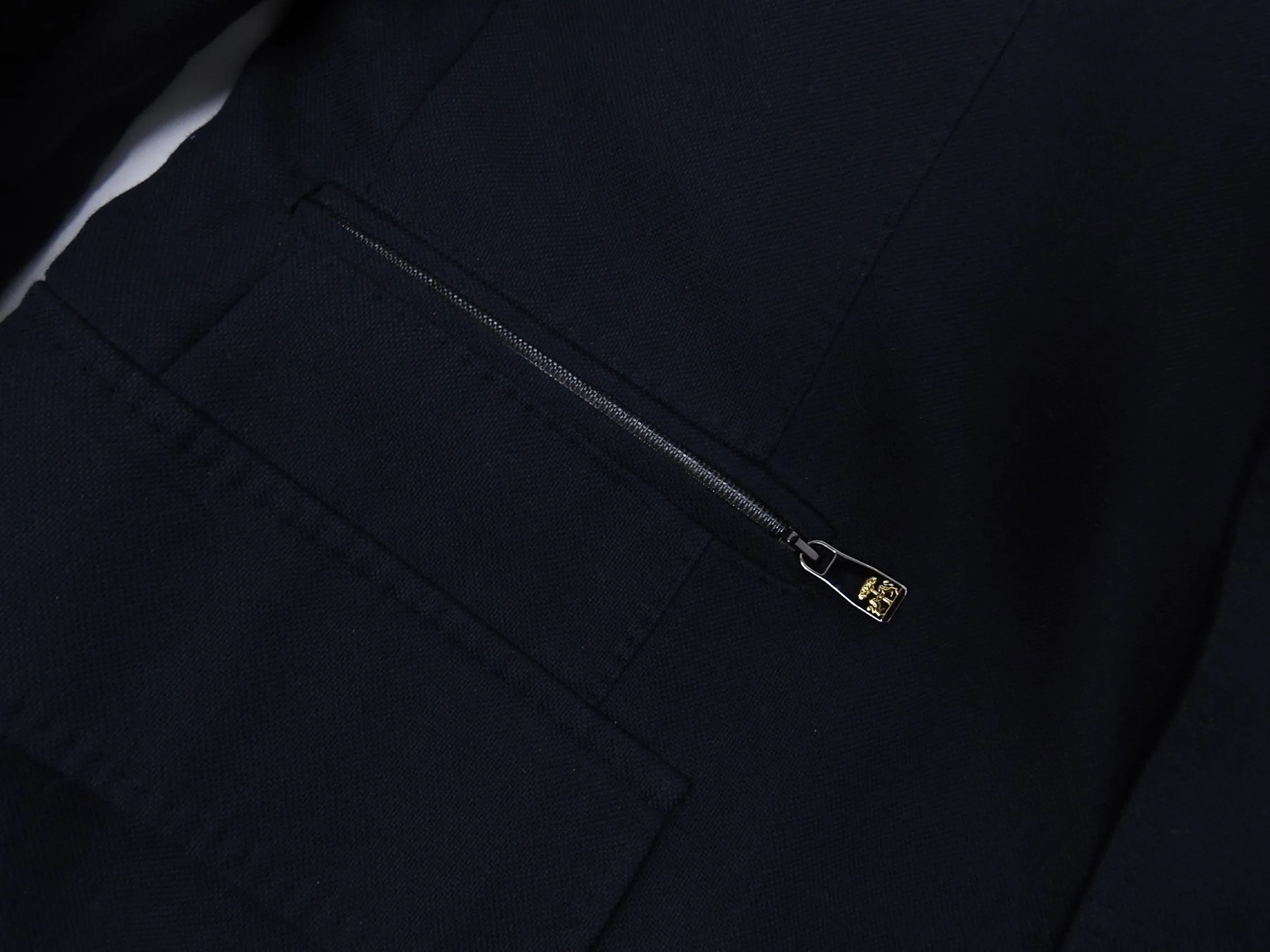 Corneliani Navy Zip Pocket Formal Blazer - M