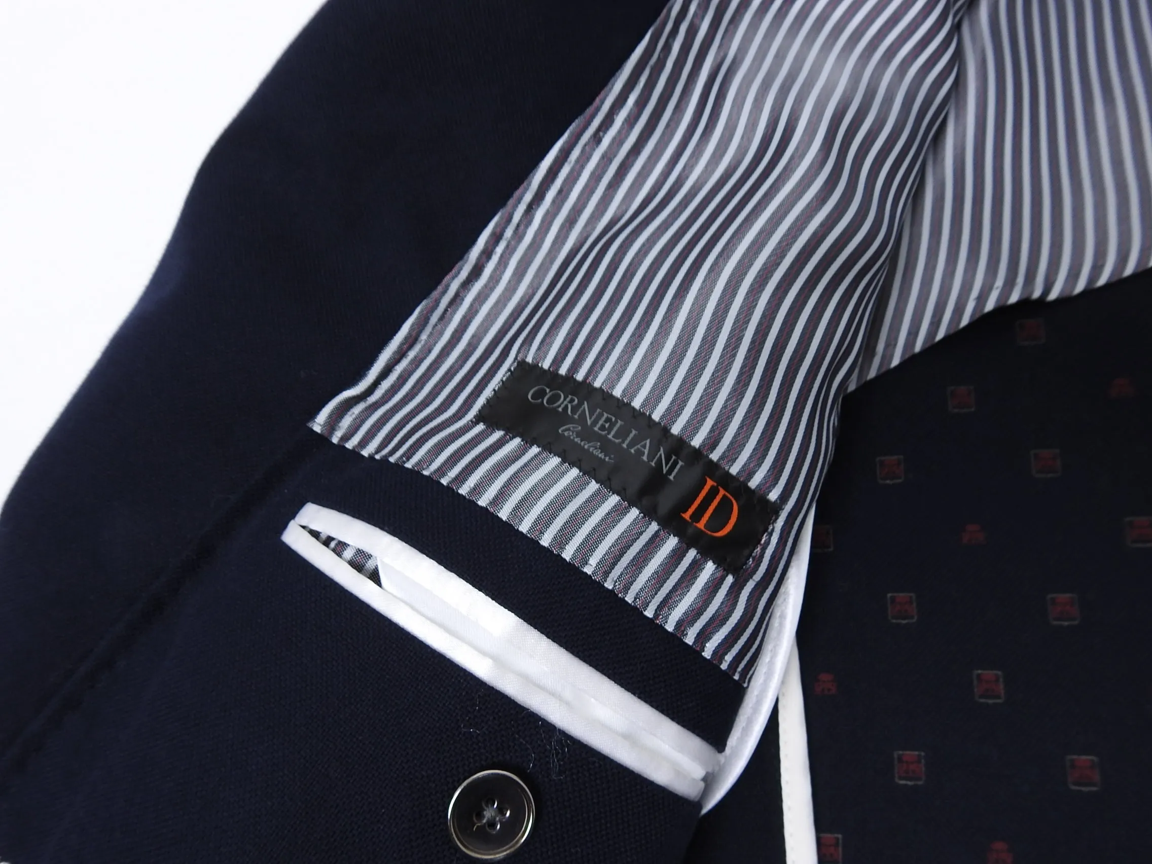 Corneliani Navy Zip Pocket Formal Blazer - M