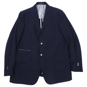 Corneliani Navy Zip Pocket Formal Blazer - M