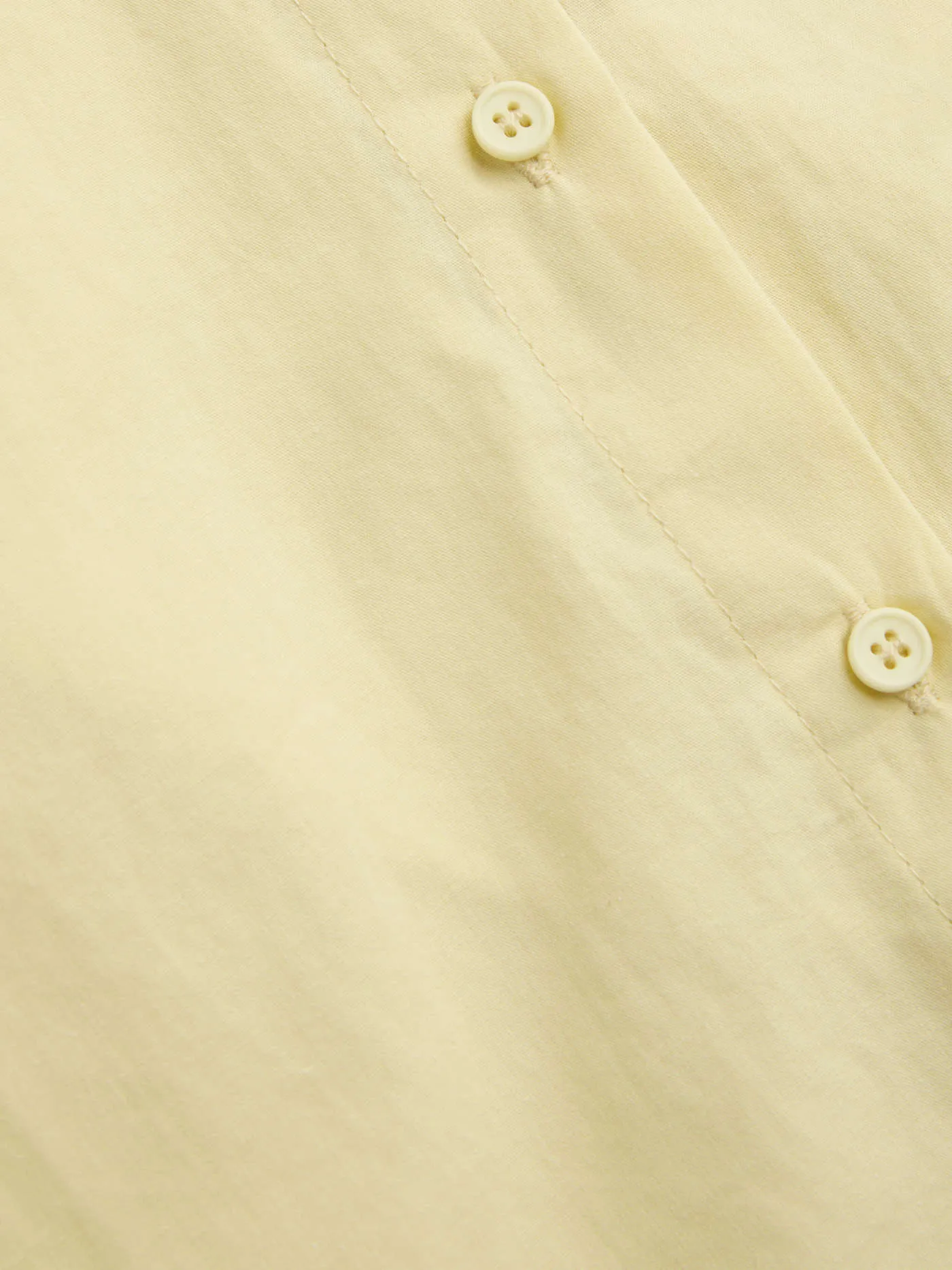 Cotton Collar Solid Long Sleeve Shirt