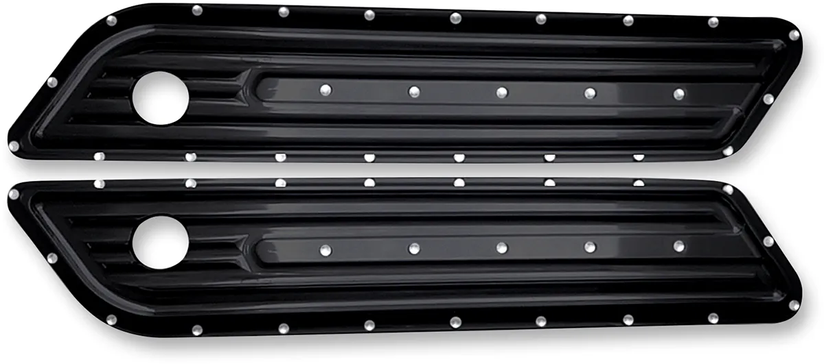 Covingtons C1010-B Saddlebag Hinge Covers - Dimpled - Black