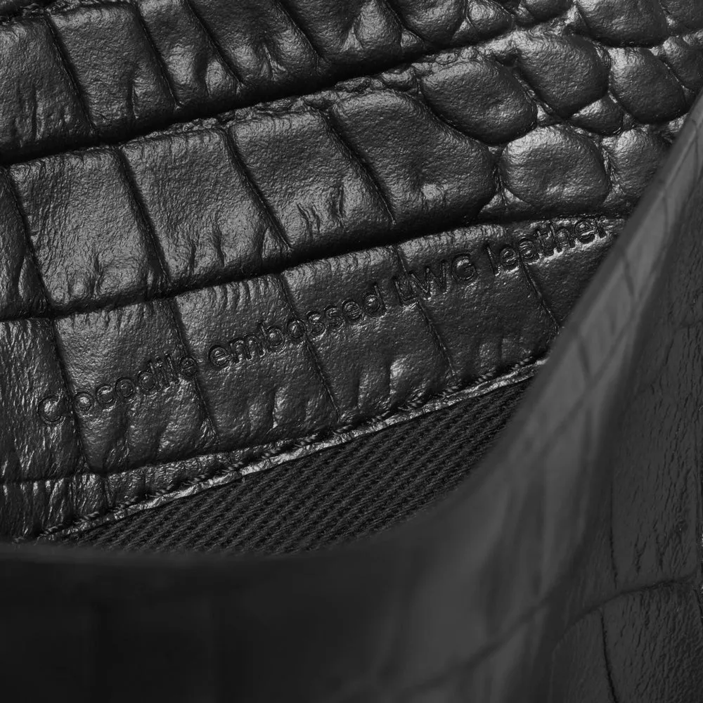 Croco Passport Case | Black