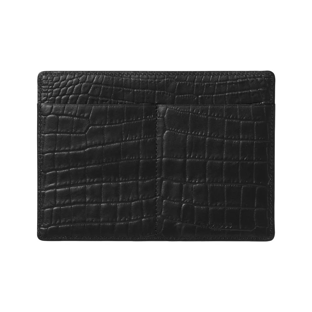 Croco Passport Case | Black