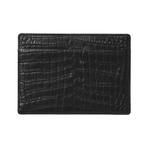 Croco Passport Case | Black