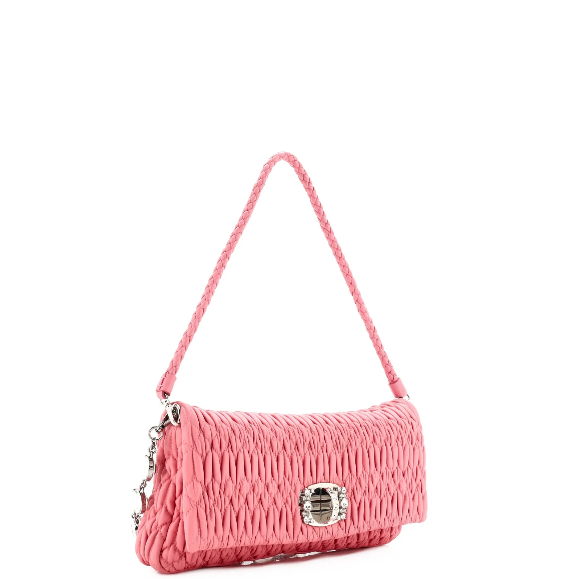 Crystal Clutch Matelasse Leather Medium
