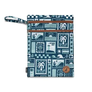 Crywolf Wet Bag - Blue Postcards