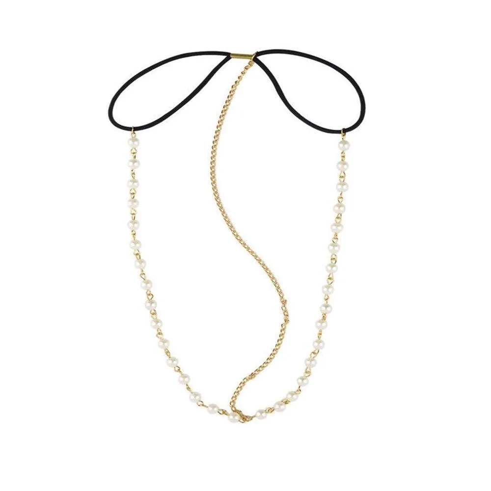 Danica Pearl Gold Head Chain
