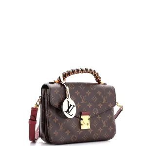 Designer Braided Handle Pochette Metis Monogram Canvas