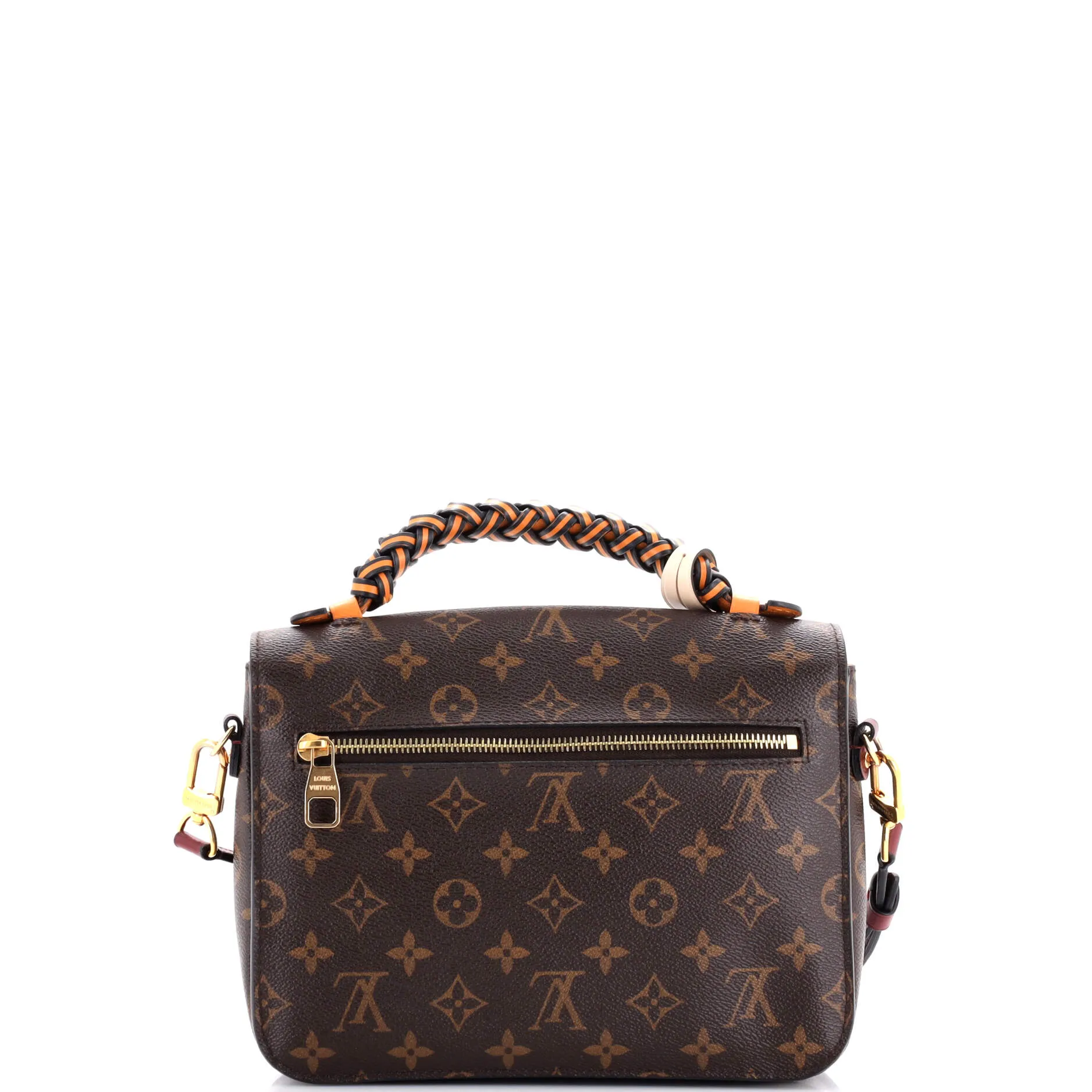 Designer Braided Handle Pochette Metis Monogram Canvas