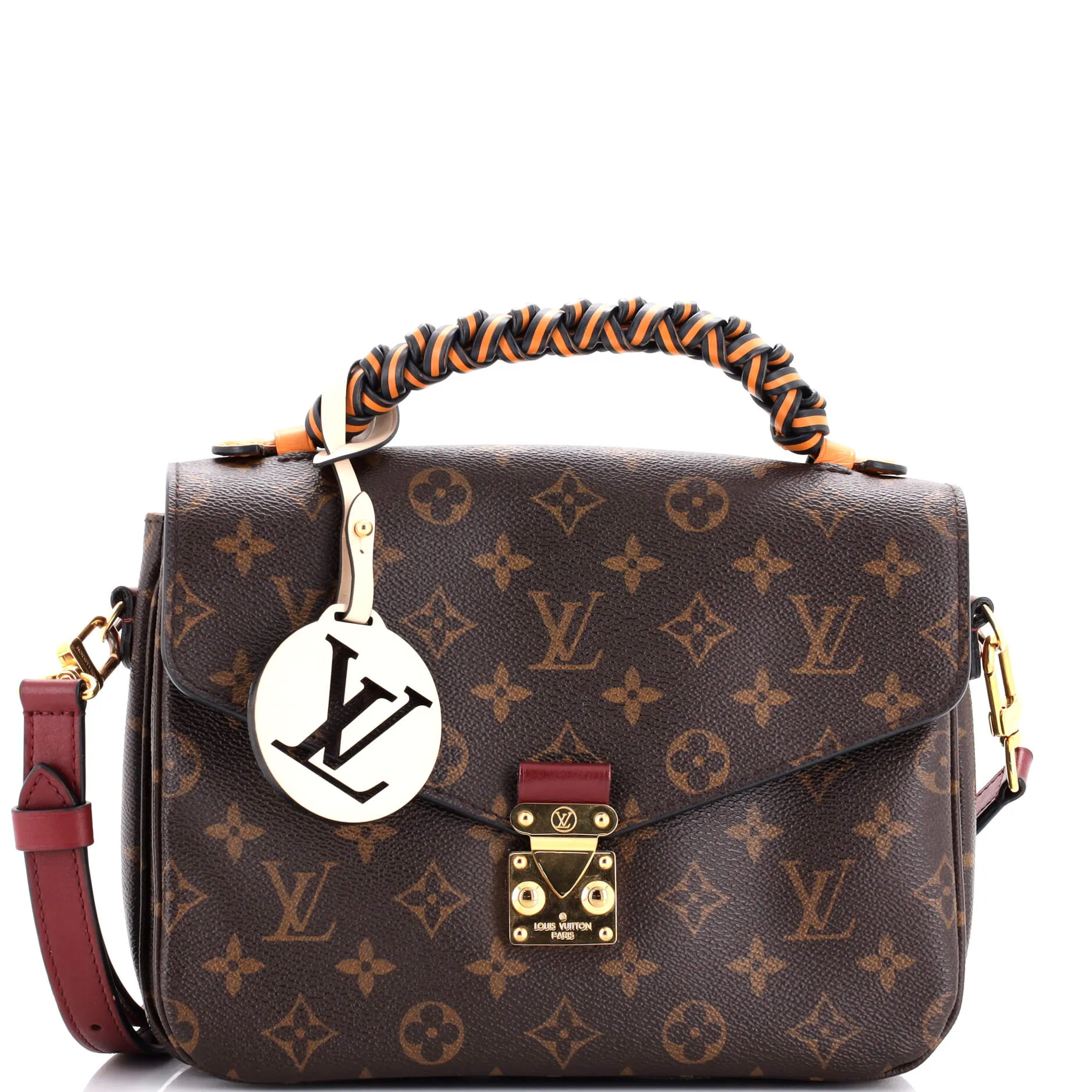 Designer Braided Handle Pochette Metis Monogram Canvas