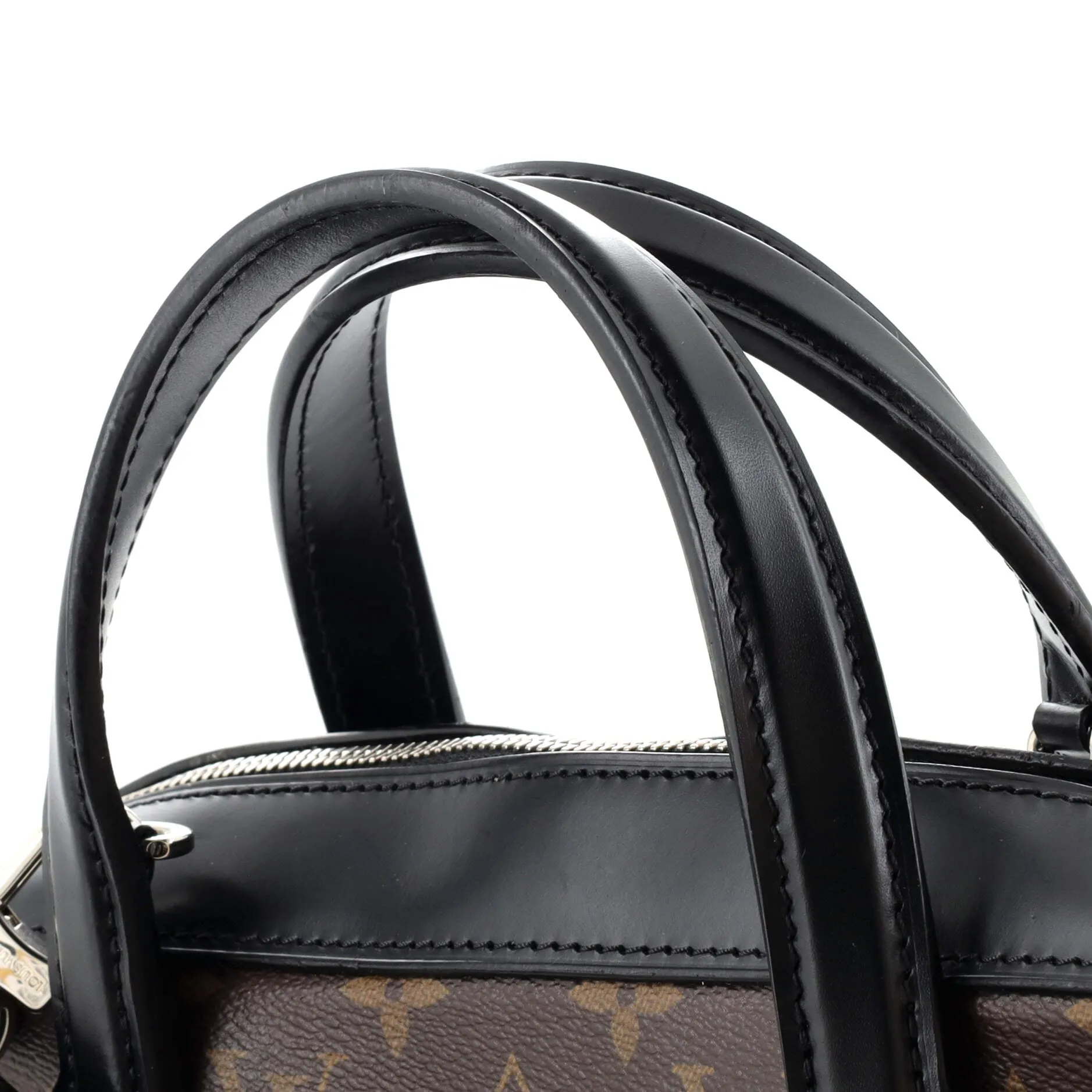 Designer Dora Handbag Monogram Canvas and Calfskin MM