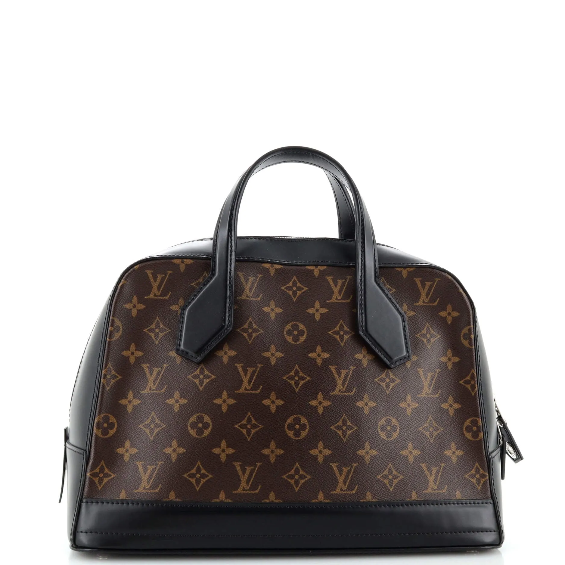 Designer Dora Handbag Monogram Canvas and Calfskin MM