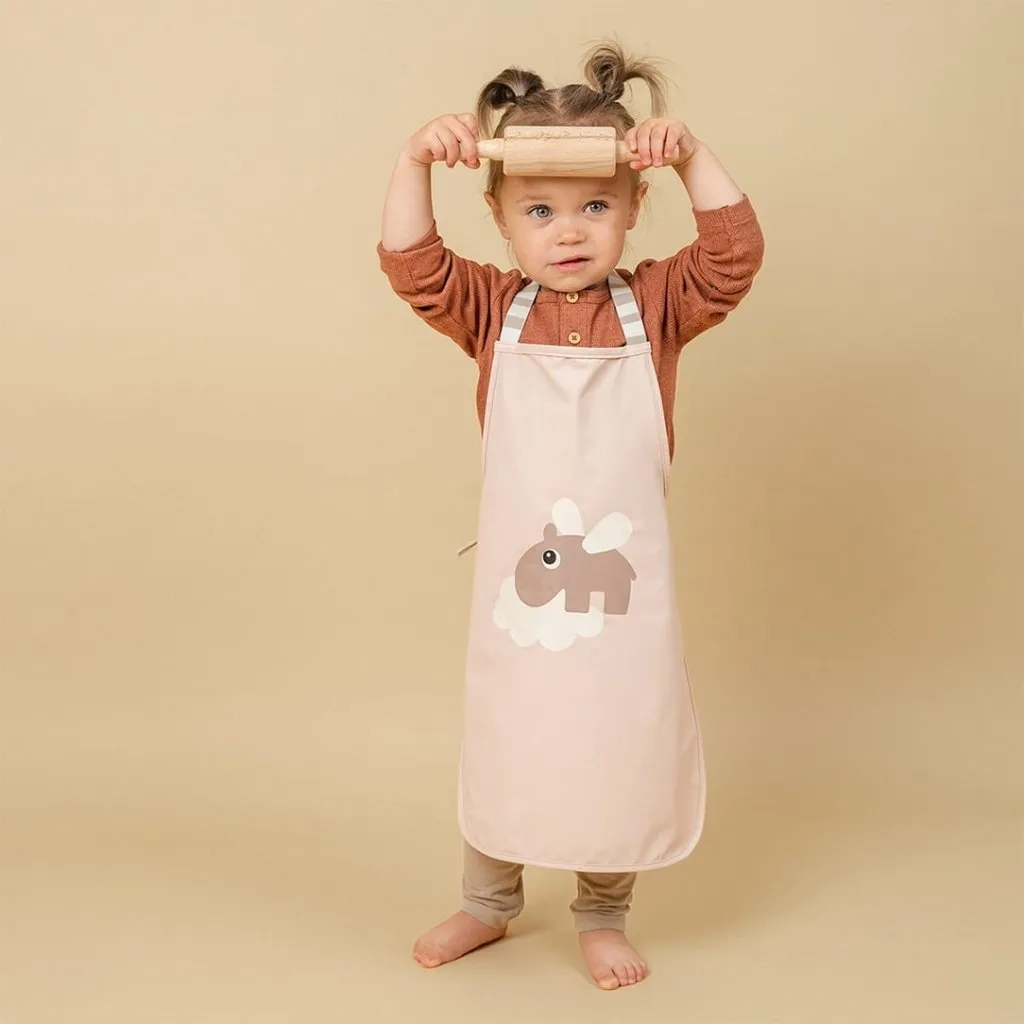 DONE BY DEER Waterproof kids apron Happy clouds - Powder