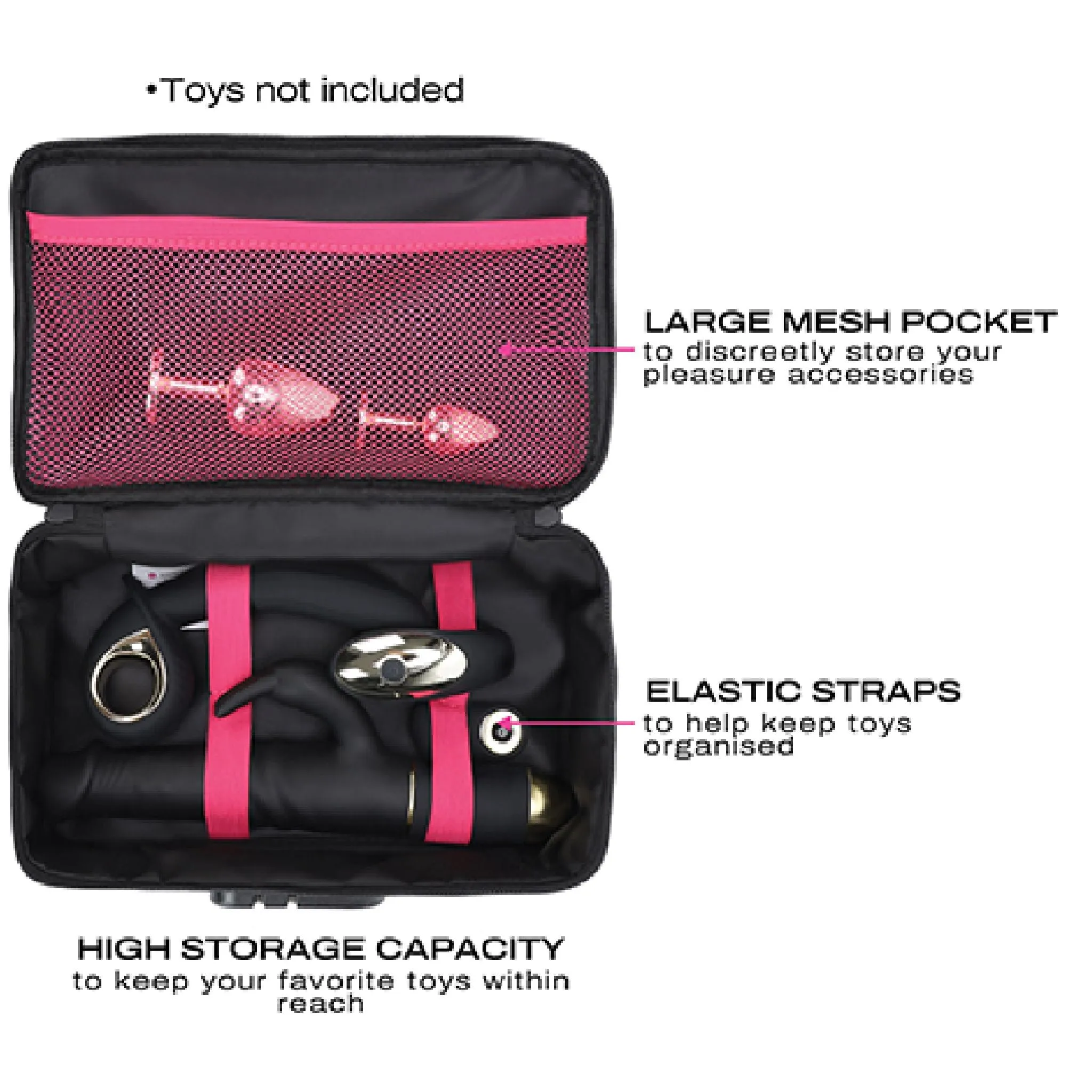 Dorcel Lockable Discreet Black Storage Box