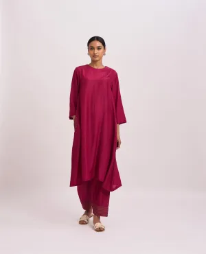 Dot   I   Pocket Style Raha Kurta Set Cotton Silk Fabric is used in Kurta set Fuchsia SS24-PS-F