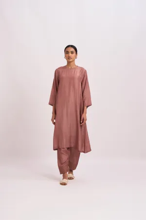 Dot   I   Pocket Style Zayed Kurta Set Cotton Silk Fabric is used in Kurta set Old rose SS24-PS- 101