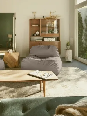 Dune Lounge Chair Vegan Leather - Stone
