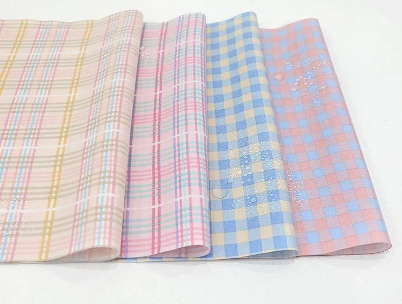 Eco-friendly Laminated Waterproof Fabric, Checker, 4 Styles, Non-glossy TPU Coating - By the Yard 40317-1