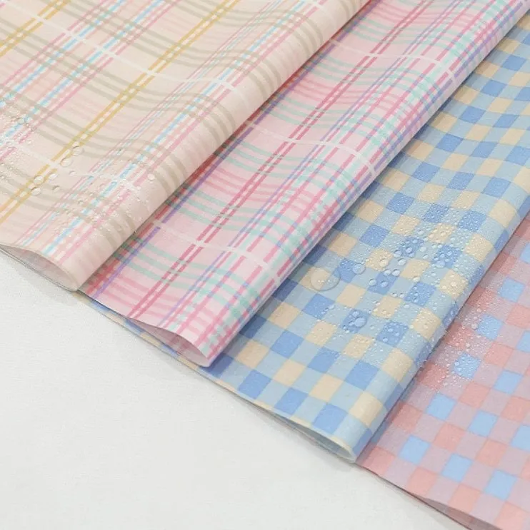 Eco-friendly Laminated Waterproof Fabric, Checker, 4 Styles, Non-glossy TPU Coating - By the Yard 40317-1